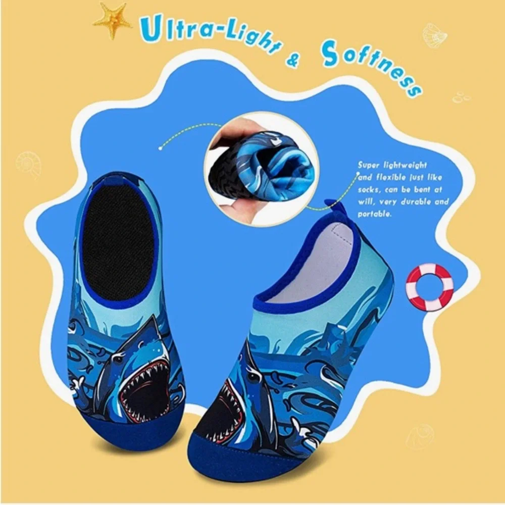 Kids Water Shoes Boys Toddler Non-Slip Quick Dry Aqua Socks for Beach Swimming